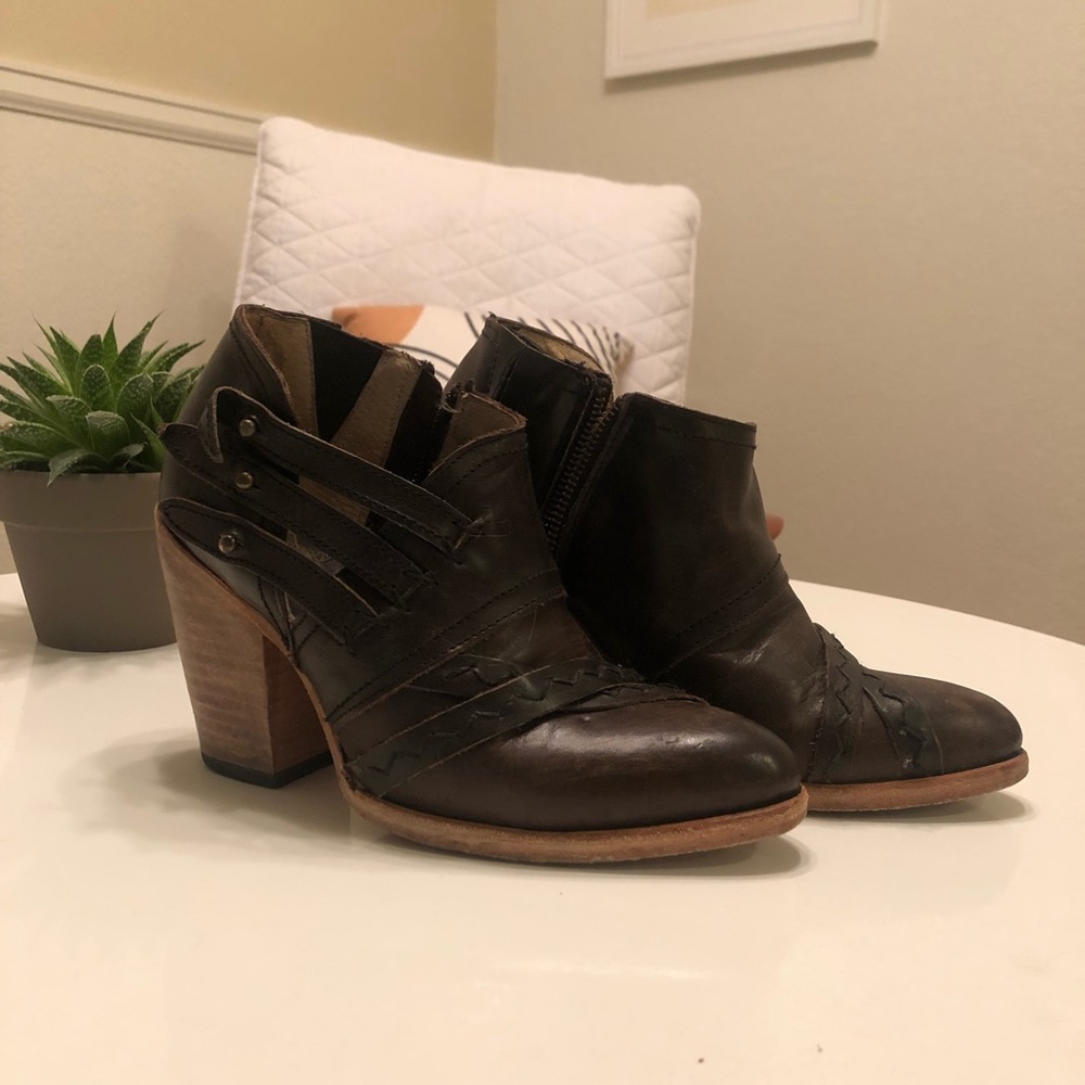 FREEBIRD Distressed Leather Bootie